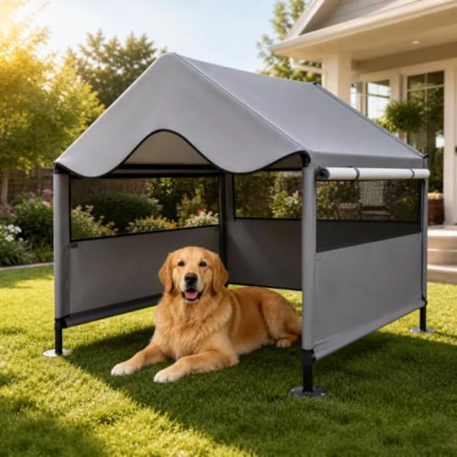 Extra Large Dog Shade Shelter Canopy with UV Protection, Big Dog House Outside, Outdoor Dog Tent with Three-Sided Breathable Me
Extra Large Dog Shade Shelter Canopy with UV Protection, Big Dog House Outside, Outdoor Dog Tent with Three-Sided Breathable Me