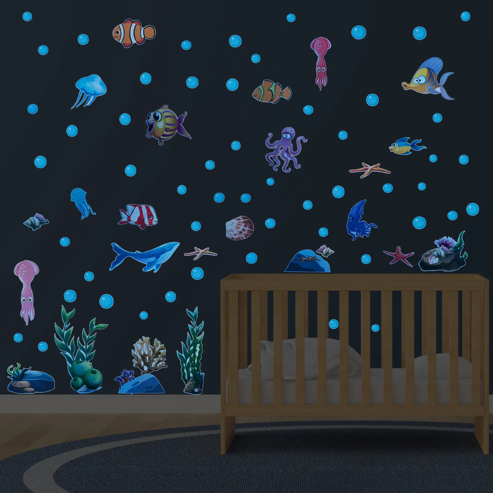 Underwater world luminous sticker Wall Stickers Kids Room Decoration Green Light Glow In The Dark Stickers Home Decor Wall Deca
Underwater world luminous sticker Wall Stickers Kids Room Decoration Green Light Glow In The Dark Stickers Home Decor Wall Deca