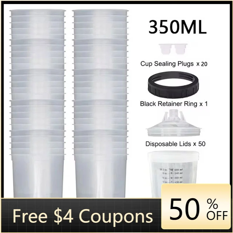 SUTU 50PCS 350/600/800ML Disposable Paint Cup Spray Gun Cup Paint Mixing Tank Type H/O Quick Disposable Cup Spray Gun
SUTU 50PCS 350/600/800ML Disposable Paint Cup Spray Gun Cup Paint Mixing Tank Type H/O Quick Disposable Cup Spray Gun
