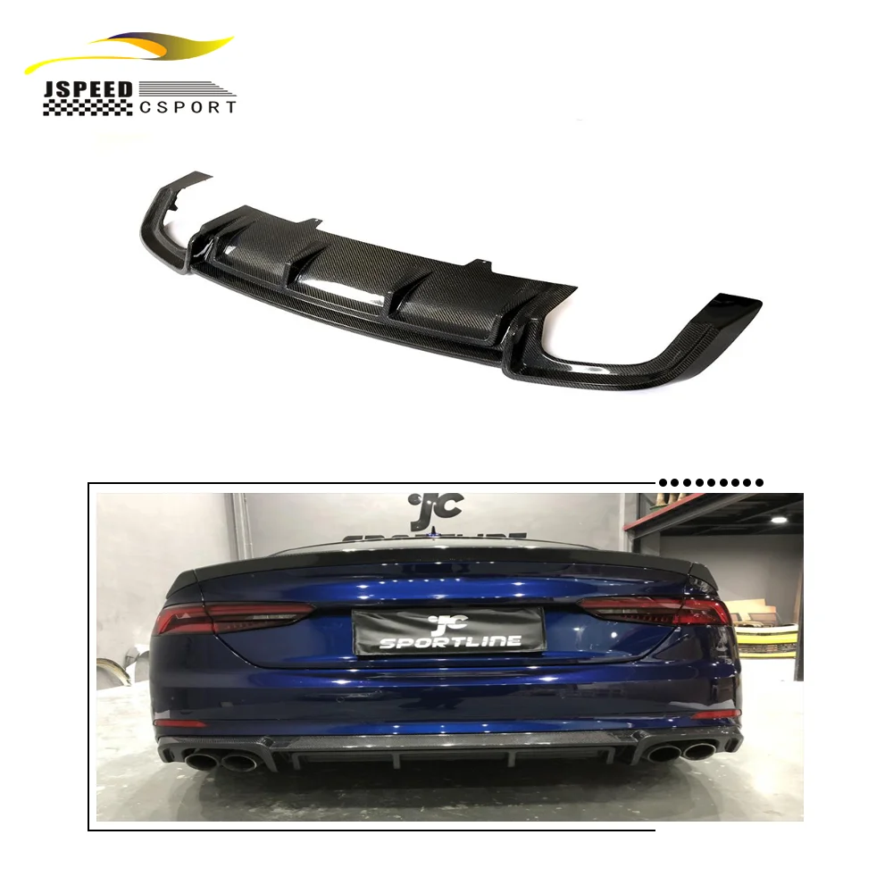 JCSPORTLINE Carbon Fiber Rear Bumper Diffuser For Audi A5-Sline S5 2-Door 4-Door 2017-2018
JCSPORTLINE Carbon Fiber Rear Bumper Diffuser For Audi A5-Sline S5 2-Door 4-Door 2017-2018
