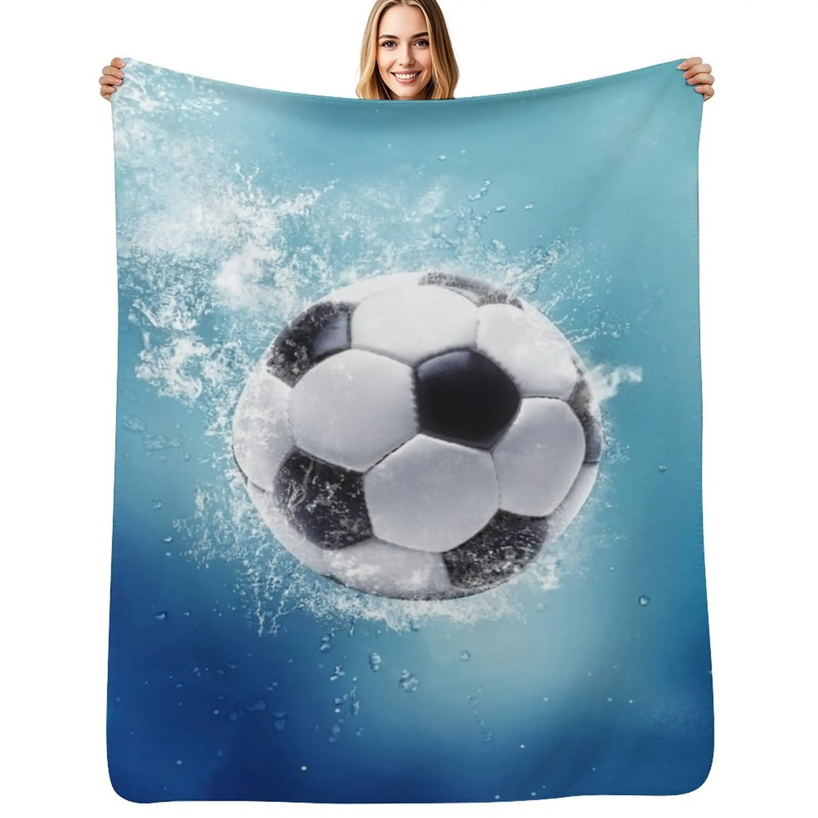 Soccer Water Splash Throw Blanket Cozy Throw Blanket for Bed Sofa Chair
Soccer Water Splash Throw Blanket Cozy Throw Blanket for Bed Sofa Chair