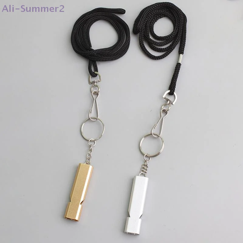 {MX} Aluminum Alloy Flat Double Tube Loud Whistle With Lanyard Outdoor Survival Emergency Safety Whistle Portable Sports Whistle
{MX} Aluminum Alloy Flat Double Tube Loud Whistle With Lanyard Outdoor Survival Emergency Safety Whistle Portable Sports Whistle
