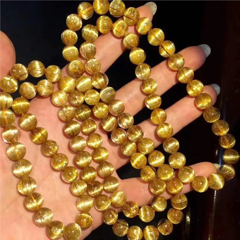 , Titanium , Natural Brazilian Golden Rutilated Quartz Bracelet for Men and Women, Citrine
, Titanium , Natural Brazilian Golden Rutilated Quartz Bracelet for Men and Women, Citrine