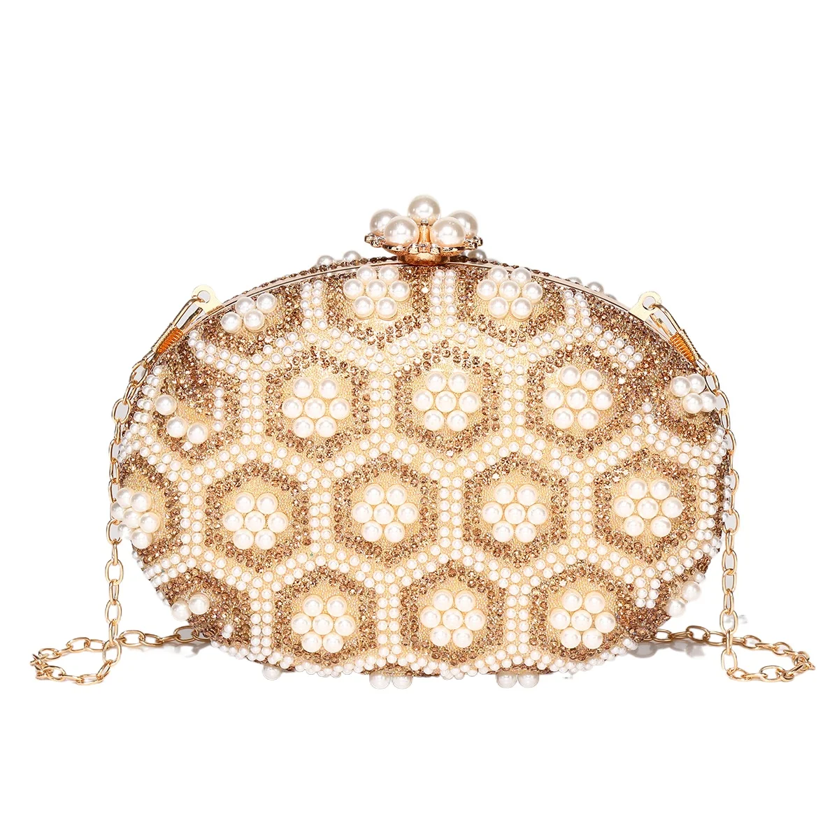 Rhinestone Dinner Bag Mini Chain Pearl Clutch Bag Fashion Banquet Handbag Evening Bags Multifunctional Cosmetic Organizer Pouch
Rhinestone Dinner Bag Mini Chain Pearl Clutch Bag Fashion Banquet Handbag Evening Bags Multifunctional Cosmetic Organizer Pouch