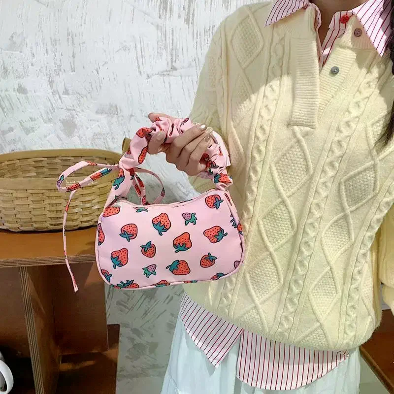 Cute Strawberry Print Ruched Strap Shoulder Bag With Zipper Closure Perfect For Daily Use School Shopping Travel
Cute Strawberry Print Ruched Strap Shoulder Bag With Zipper Closure Perfect For Daily Use School Shopping Travel