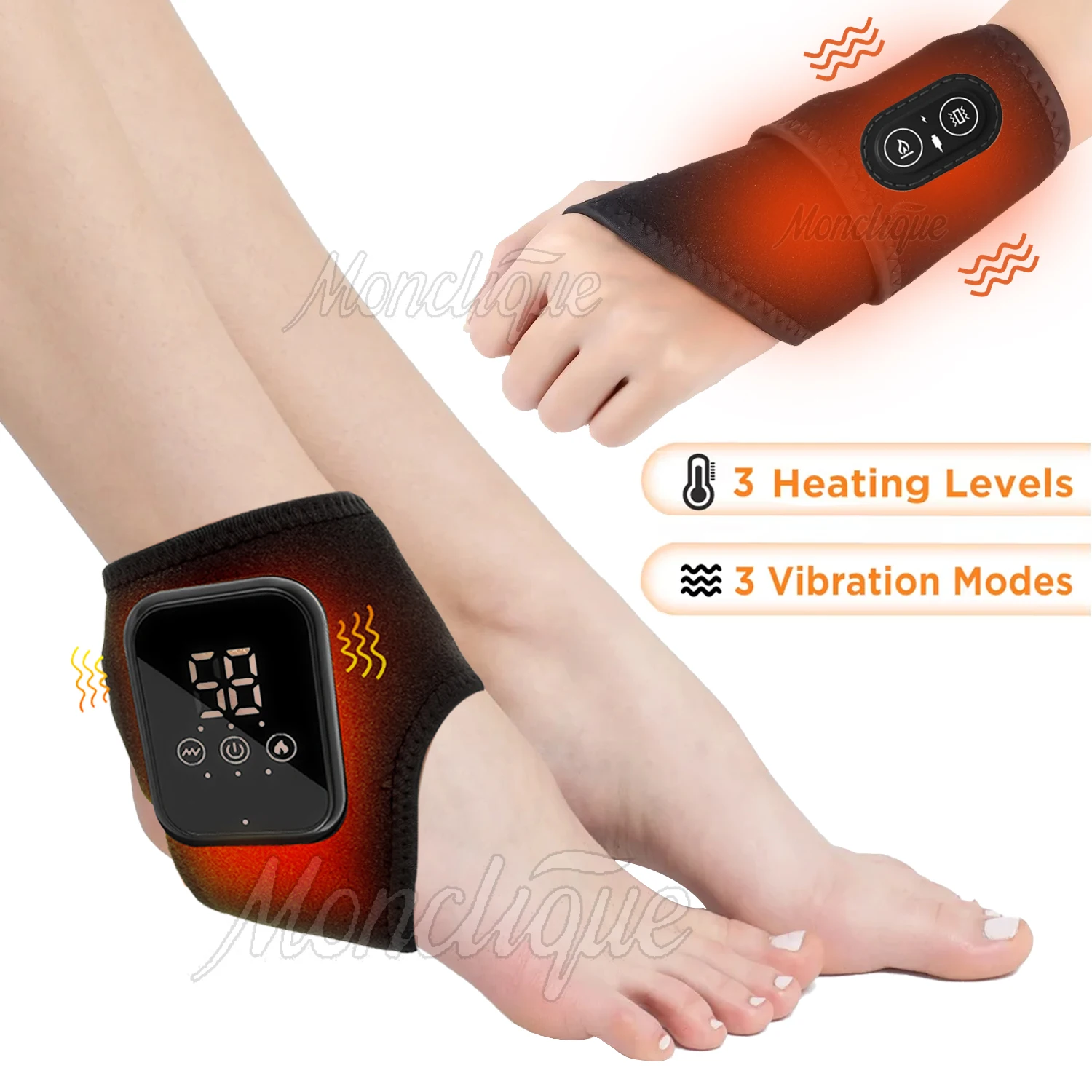 Electric Wrist Brace and Ankle Brace with Adjustable Hot Compress Massage Ankle Guard Band Carpal Tunnel Foot Protection Support 
Electric Wrist Brace and Ankle Brace with Adjustable Hot Compress Massage Ankle Guard Band Carpal Tunnel Foot Protection Support