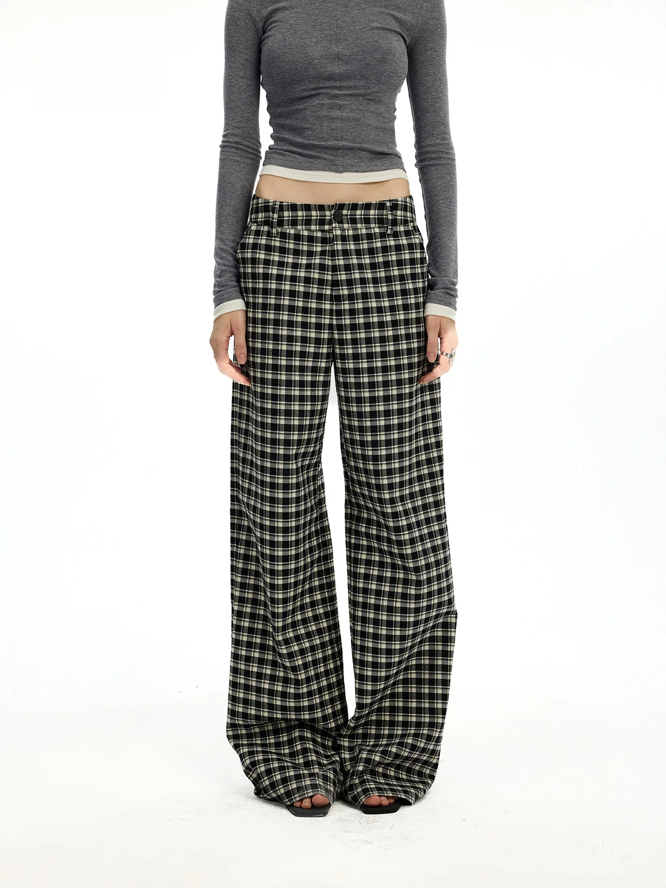 6AFTADAWN Selective RISE LAYE Wide Leg Pants Loose mid Low Waist Draped Casual Plaid Lazy Women's Straight Leg Trousers
6AFTADAWN Selective RISE LAYE Wide Leg Pants Loose mid Low Waist Draped Casual Plaid Lazy Women's Straight Leg Trousers