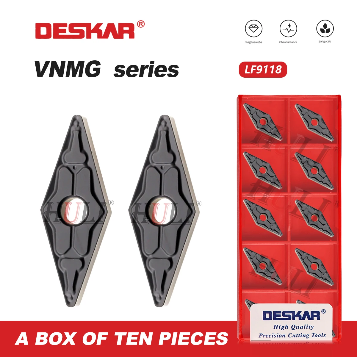 DESKAR CNC lathe VNMG160404-TM VNMG160408-TM VNMG160412-TM LF9118 Cutting Tool Outer Circle Tool Used For Processing Steel Parts
DESKAR CNC lathe VNMG160404-TM VNMG160408-TM VNMG160412-TM LF9118 Cutting Tool Outer Circle Tool Used For Processing Steel Parts