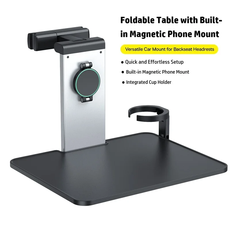 Настольик для ноутбука и еды на заднем сиденье автомобиля, со встроенным магнитным держателем для телефона, с нескользящей подушечкой и держателем для устройств, идеально подходит для работы и обеда
Настольик для ноутбука и еды на заднем сиденье автомобиля, со встроенным магнитным держателем для телефона, с нескользящей подушечкой и держателем для устройств, идеально подходит для работы и обеда