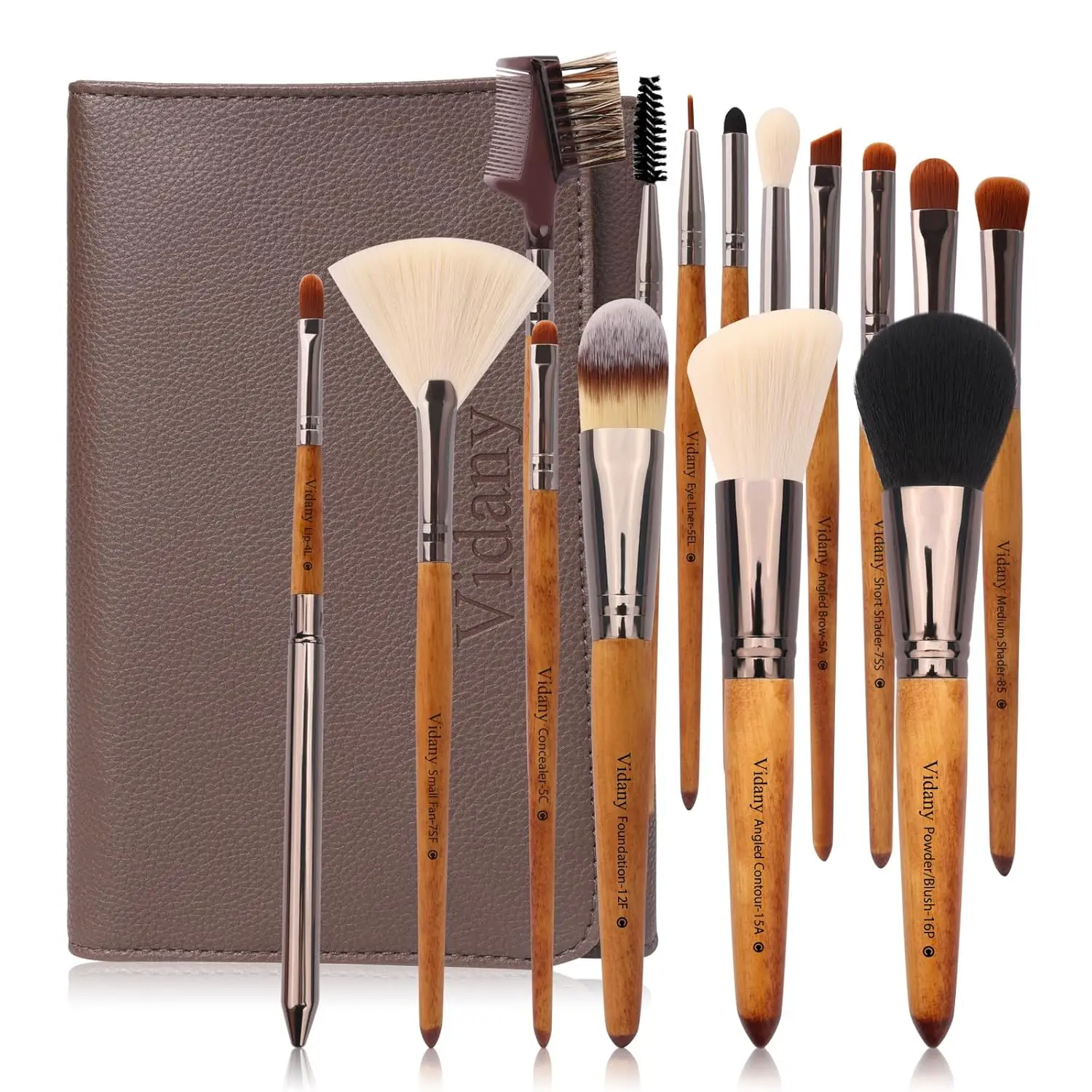 Makeup Brush Set, 15pcs Walnut Wooden Makeup Brushes with Leather Bag, Professional Face & Eye Brushes for Foundation Eyeshadow
Makeup Brush Set, 15pcs Walnut Wooden Makeup Brushes with Leather Bag, Professional Face & Eye Brushes for Foundation Eyeshadow