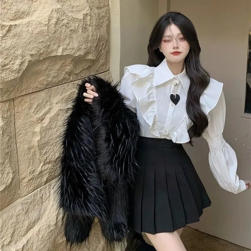Fashion Shirts for Women All-match Solid Young Girls Clothing High Street Elegant Simple White Turn-down Collar New Beautiful
Fashion Shirts for Women All-match Solid Young Girls Clothing High Street Elegant Simple White Turn-down Collar New Beautiful