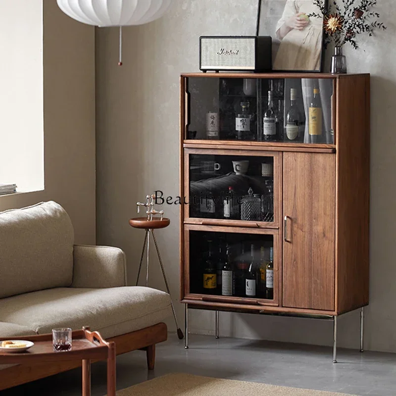 ls 04North American Black Walnut Solid Wood Wine Cabinet Nordic Glass Display Cabinet Shelf
ls 04North American Black Walnut Solid Wood Wine Cabinet Nordic Glass Display Cabinet Shelf