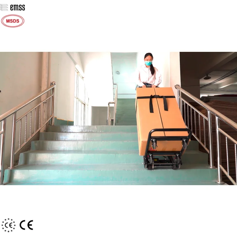 EMSS 160kg Load Powered Stair Climbing Trolley Electric Stair Climber Hand Trucks Trolley Cart Stair Cart
EMSS 160kg Load Powered Stair Climbing Trolley Electric Stair Climber Hand Trucks Trolley Cart Stair Cart