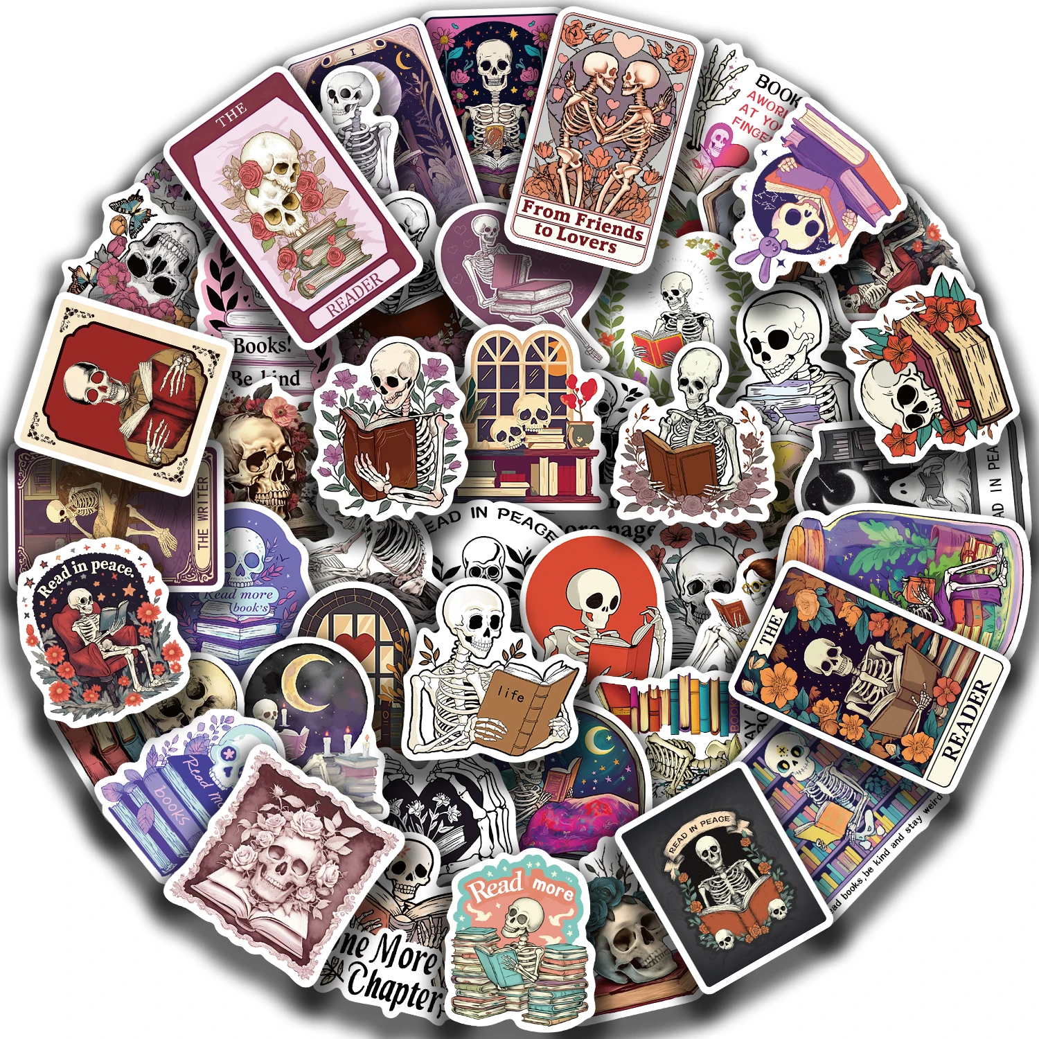 50Pcs Funny Skull Reading Books Stickers Toy Sticker Aesthetic DIY Phone Bottle Luggage Laptop Skateboard Car Graffiti Decals
50Pcs Funny Skull Reading Books Stickers Toy Sticker Aesthetic DIY Phone Bottle Luggage Laptop Skateboard Car Graffiti Decals