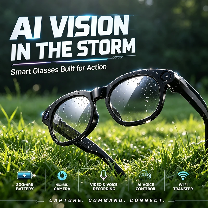 New Fashionable Smart Glasses Support Audio and Video Calls 800W HD Camera 290mAh Battery AI Translation Smart Glasses Men Women
New Fashionable Smart Glasses Support Audio and Video Calls 800W HD Camera 290mAh Battery AI Translation Smart Glasses Men Women