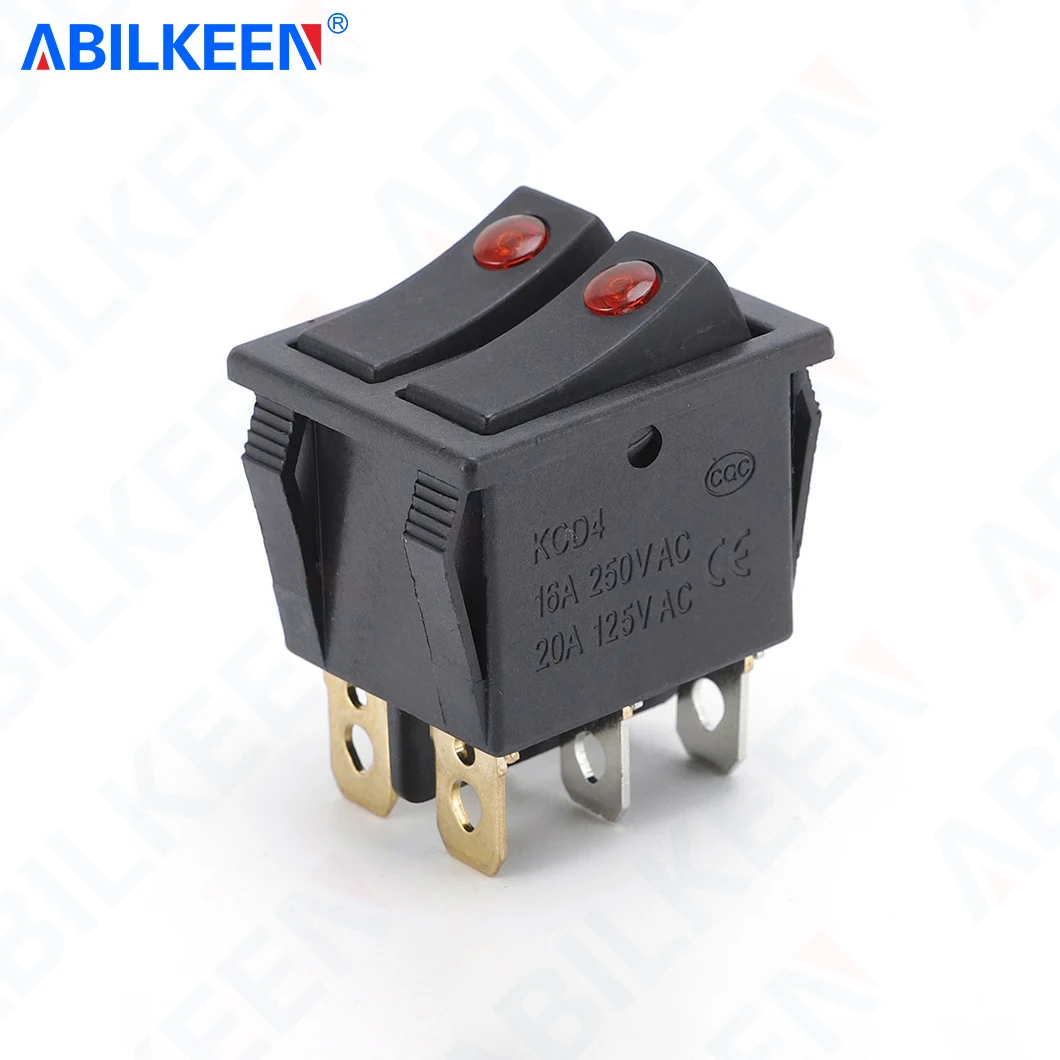 50PCS/Lot ABILKEEN KCD4 Rocker Switch DPDT 6Pin ON-OFF 2Position KCD4 Rocker Switch with Dot LED Light Illuminated 16A 250VAC
50PCS/Lot ABILKEEN KCD4 Rocker Switch DPDT 6Pin ON-OFF 2Position KCD4 Rocker Switch with Dot LED Light Illuminated 16A 250VAC