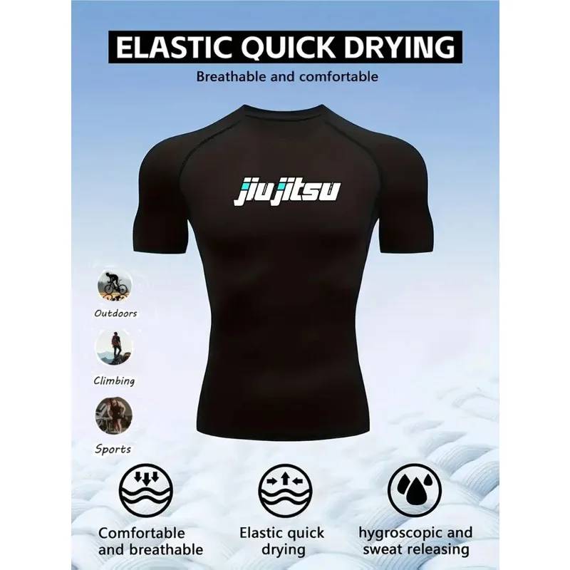 Sweat Absorbent for Men's Compression T-shirt Muscle-fit Fitness Sweat-wicking Quick-dry Fabric Summer Workouts Sweat-Resistant
Sweat Absorbent for Men's Compression T-shirt Muscle-fit Fitness Sweat-wicking Quick-dry Fabric Summer Workouts Sweat-Resistant
