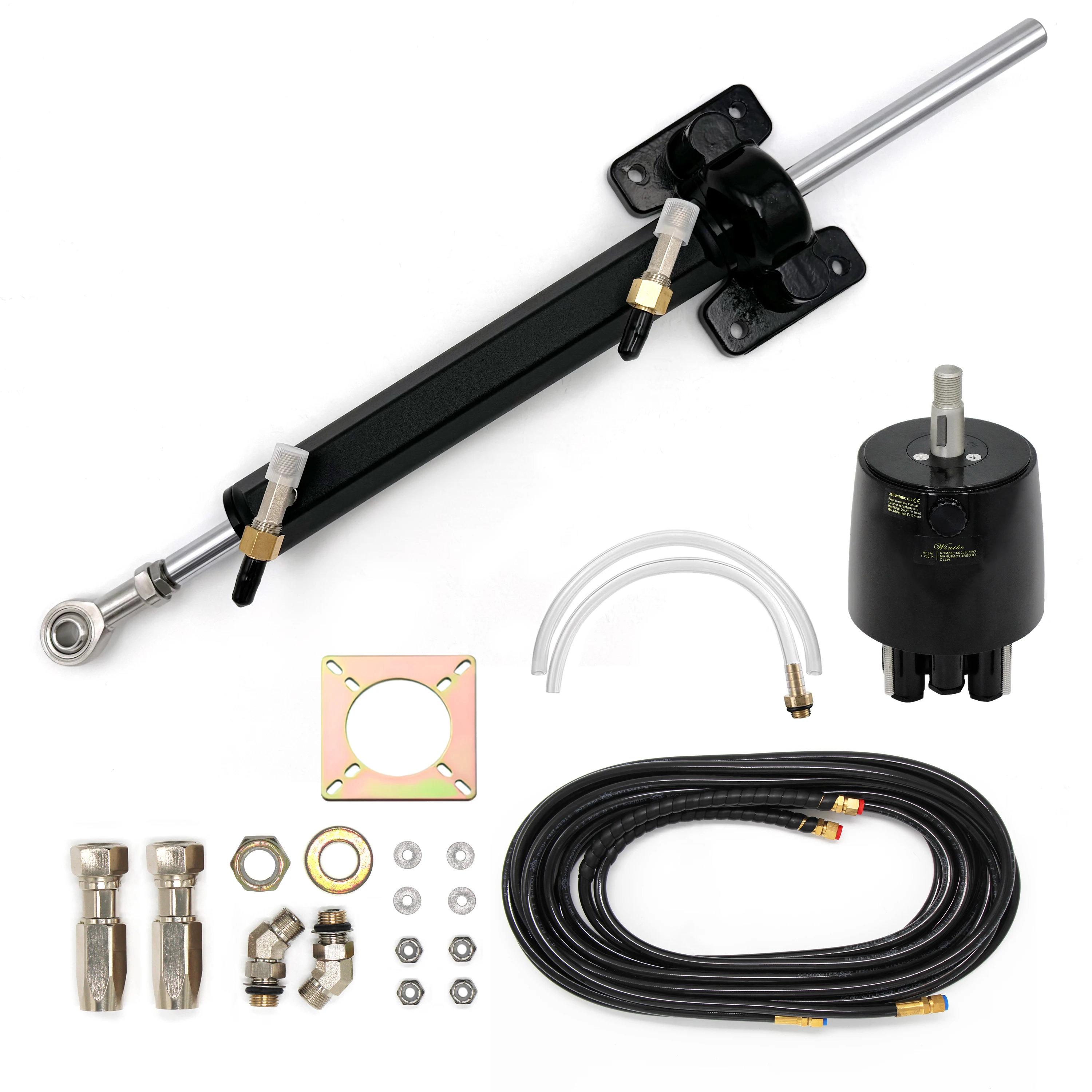 26ft(8m) Inboard Hydraulic Steering System stainless steel Cylinder, Helm Pump, Hose Boat Yacht Outboard Inboard Steering Kit
26ft(8m) Inboard Hydraulic Steering System stainless steel Cylinder, Helm Pump, Hose Boat Yacht Outboard Inboard Steering Kit