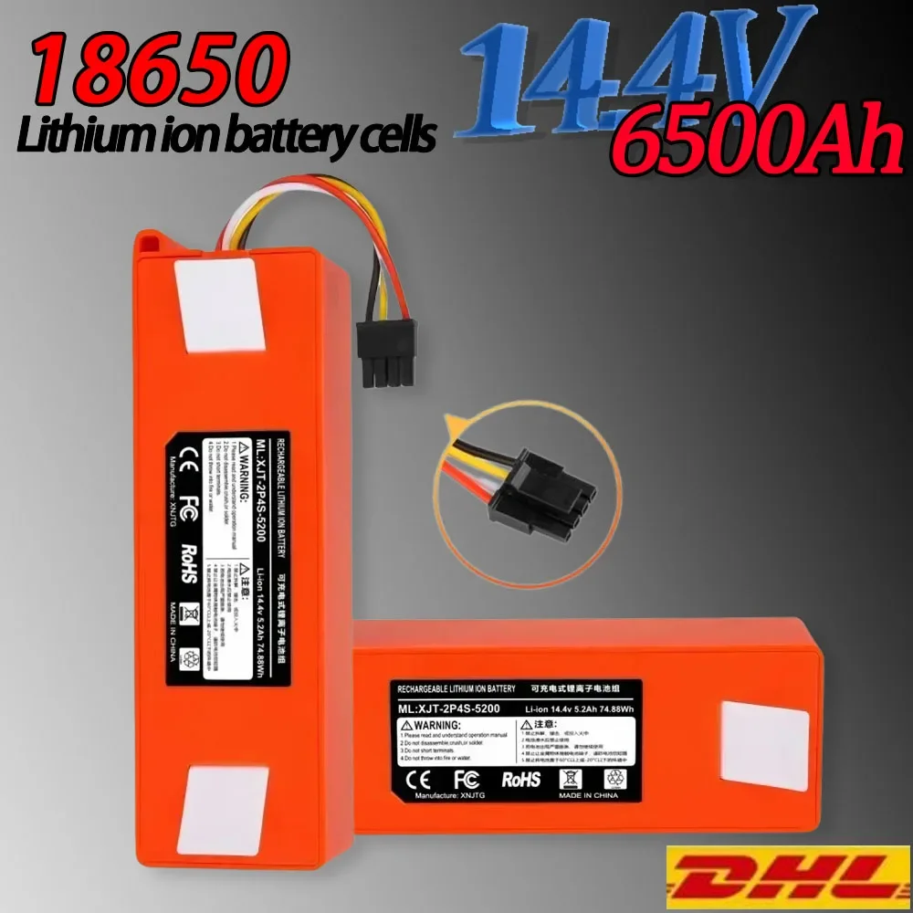 12800mAh 18650 Battery XM-S50 14.4V Xiaomi Robotic Vacuum Replacement Battery for Xiaomi Roborock S55 S60 S65 S50 S51 S5 MAX S6
12800mAh 18650 Battery XM-S50 14.4V Xiaomi Robotic Vacuum Replacement Battery for Xiaomi Roborock S55 S60 S65 S50 S51 S5 MAX S6