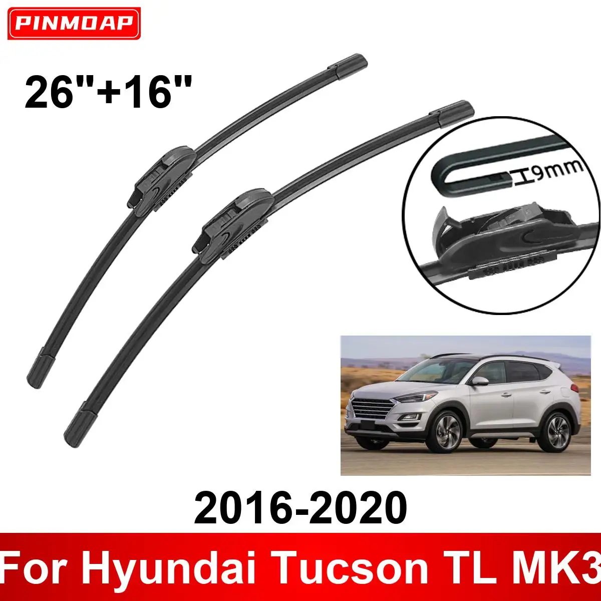 Car Wiper for Hyundai Tucson TL MK3 2016-2020 26" + 16" Front Rear Wiper Blades Brushes Cutter Accessories 2016 2017
Car Wiper for Hyundai Tucson TL MK3 2016-2020 26" + 16" Front Rear Wiper Blades Brushes Cutter Accessories 2016 2017