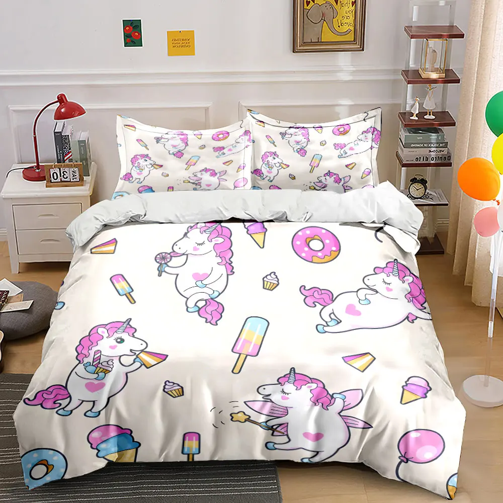 Pink unicorns with desserts pattern Print Bedding Set 1 Duvet Cover 2 Pillowcases for Adult and Children Luxury Gift Full Size
Pink unicorns with desserts pattern Print Bedding Set 1 Duvet Cover 2 Pillowcases for Adult and Children Luxury Gift Full Size