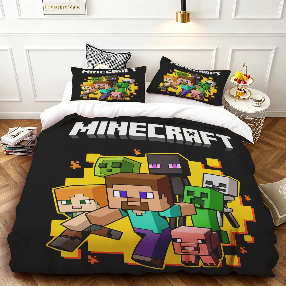 Minecraft 3pcs Duvet Cover Cartoon Bedding Set Soft and Comfortable Quilt Cover for Bedroom Decor Queen King
Minecraft 3pcs Duvet Cover Cartoon Bedding Set Soft and Comfortable Quilt Cover for Bedroom Decor Queen King