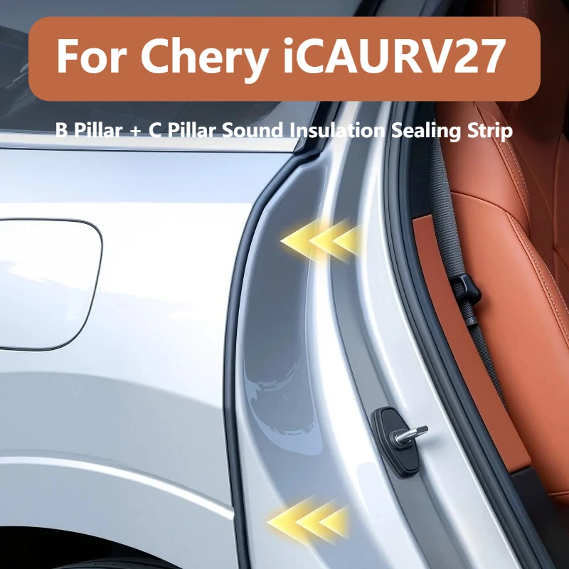 For Chery iCAUR V27 2026 Door B Pillar Sealing Strip Dustproof Waterproof Sound Insulation Rubber Strip Car Sealing Accessories
For Chery iCAUR V27 2026 Door B Pillar Sealing Strip Dustproof Waterproof Sound Insulation Rubber Strip Car Sealing Accessories