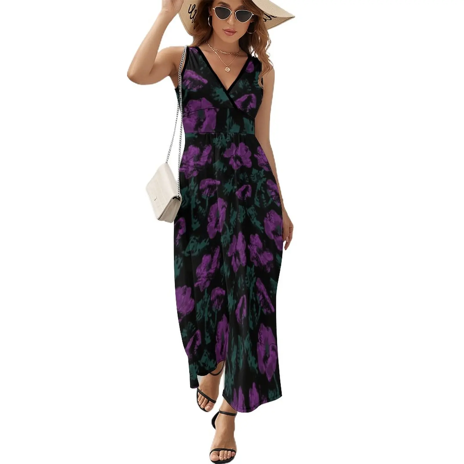 Purple flowers on black background Sleeveless Dress ladies dresses for special occasions party dress women elegant luxury
Purple flowers on black background Sleeveless Dress ladies dresses for special occasions party dress women elegant luxury