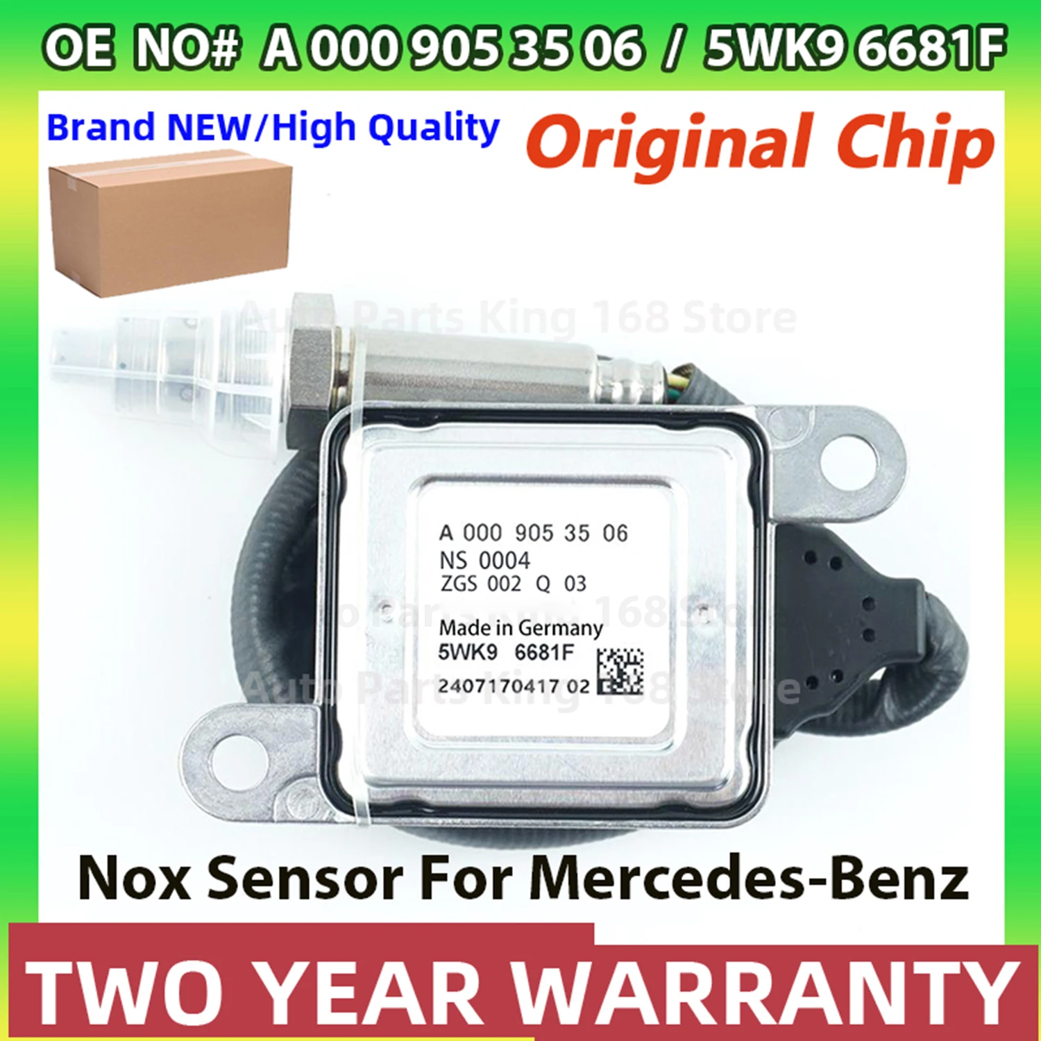 5WK96681F A0009053506 Original New Nitrogen Oxide NOx Sensor For Mercedes Benz C320 CDI W204 2012 W212 C218 W222 12V
5WK96681F A0009053506 Original New Nitrogen Oxide NOx Sensor For Mercedes Benz C320 CDI W204 2012 W212 C218 W222 12V