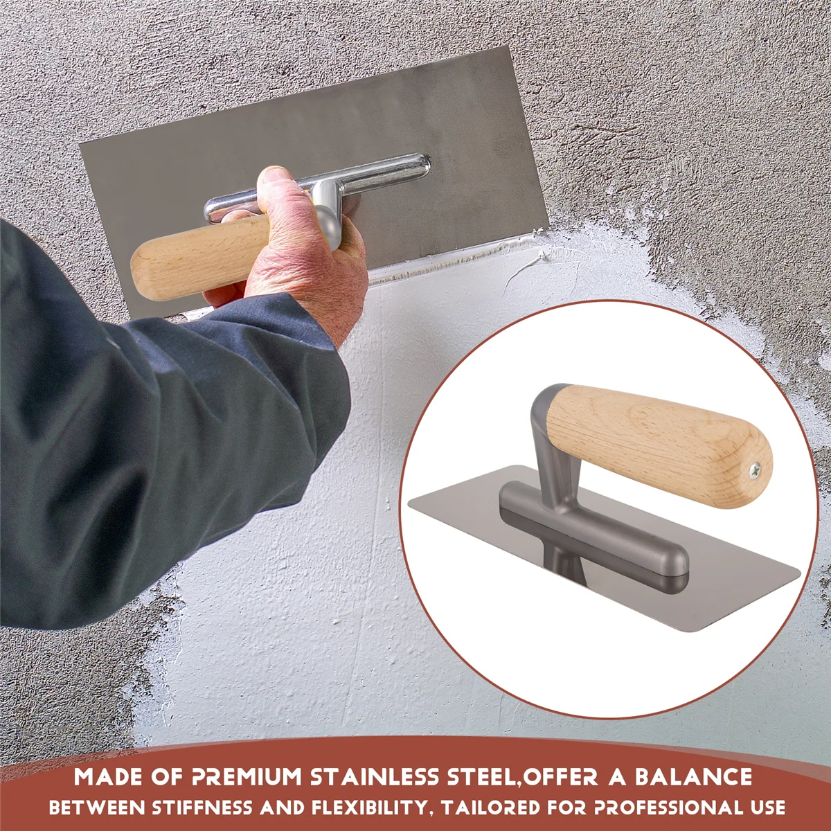 B24A 2 Pieces Stainless Steel Venetian Plaster Trowel, Paint & Plaster Trowel Sets Paint Plastering Finishing Hand Tools
B24A 2 Pieces Stainless Steel Venetian Plaster Trowel, Paint & Plaster Trowel Sets Paint Plastering Finishing Hand Tools