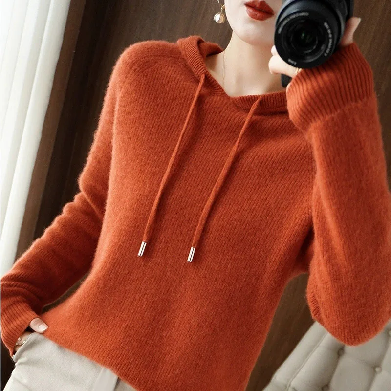 Vintage Hooded Thicken Warm Sweater Women Autumn Winter Casual Loose Out Wear Pullover Sweaters Female Long Sleeve Knit Jumper
Vintage Hooded Thicken Warm Sweater Women Autumn Winter Casual Loose Out Wear Pullover Sweaters Female Long Sleeve Knit Jumper