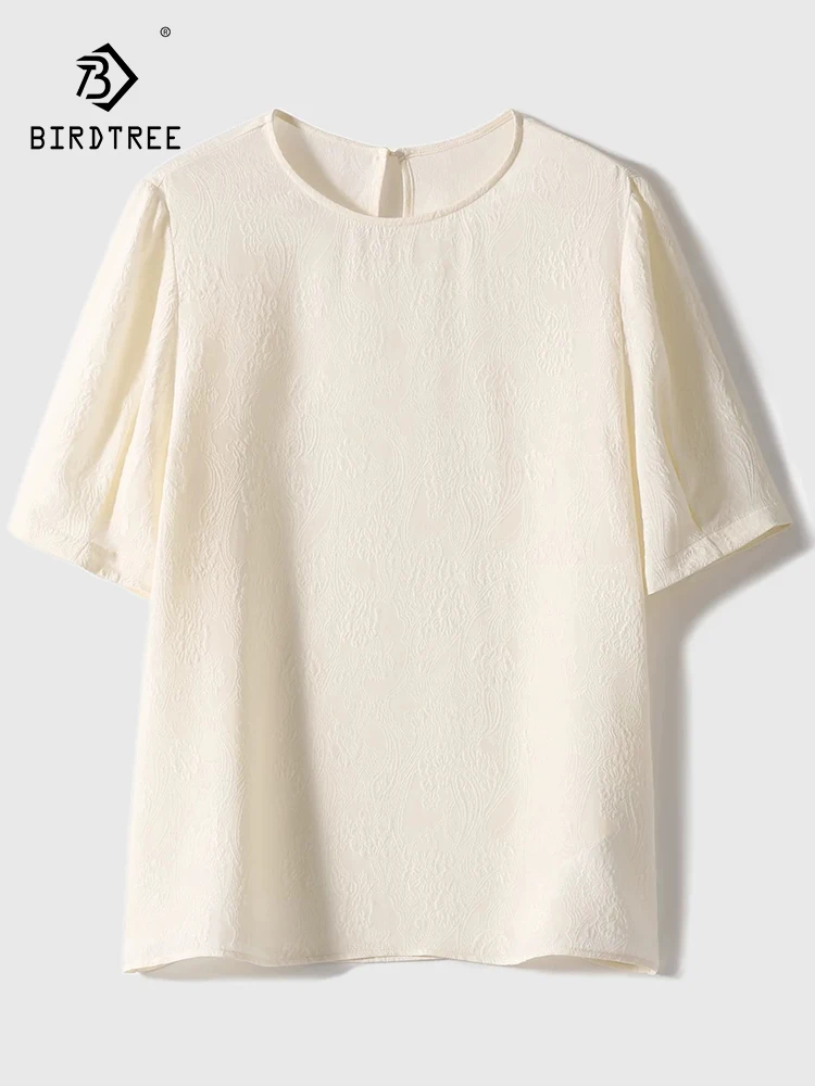 BirdTree-19MM 100%Real Silk Guanle Crepe Elegant T-Shirt, Short Sleeve Paisley, Women Casual Loose Top, 2026 Spring New T63269CC
BirdTree-19MM 100%Real Silk Guanle Crepe Elegant T-Shirt, Short Sleeve Paisley, Women Casual Loose Top, 2026 Spring New T63269CC