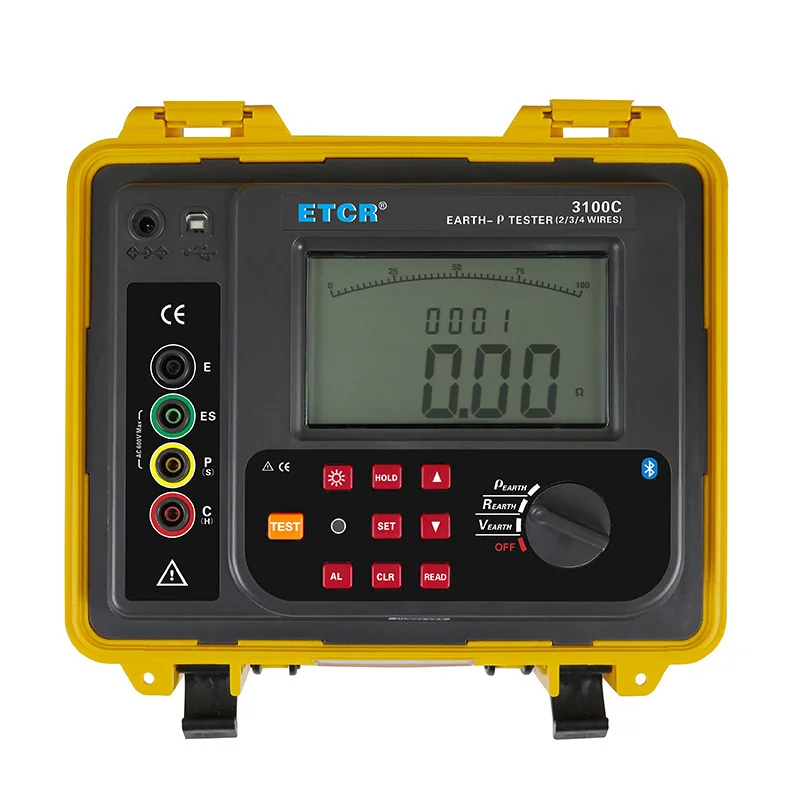 ETCR3100C Large Capacity Rechargeable Lithium Battery Pack Soil Resistivity Tester For Outdoor Construction Site Use
ETCR3100C Large Capacity Rechargeable Lithium Battery Pack Soil Resistivity Tester For Outdoor Construction Site Use