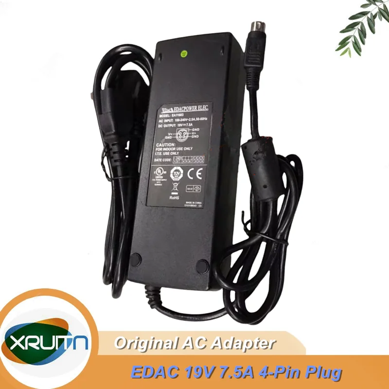 Original EDAC EA11603 AC Switchig Power Supply AC Adapter Charger 19V 7.5A 4-Pin Plug EA11603
Original EDAC EA11603 AC Switchig Power Supply AC Adapter Charger 19V 7.5A 4-Pin Plug EA11603