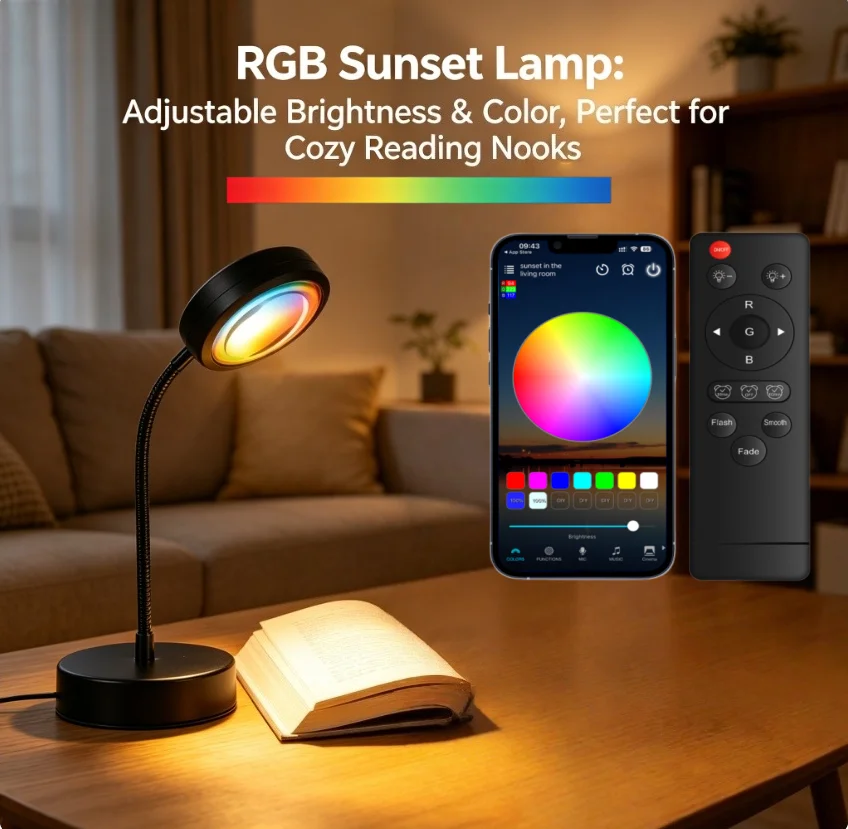 RGB Projection Lamp LED Night Light APP & Remote Control Dimmable Bedroom Living Room Decor Aesthetic Photo Shoot Atmosphere
RGB Projection Lamp LED Night Light APP & Remote Control Dimmable Bedroom Living Room Decor Aesthetic Photo Shoot Atmosphere