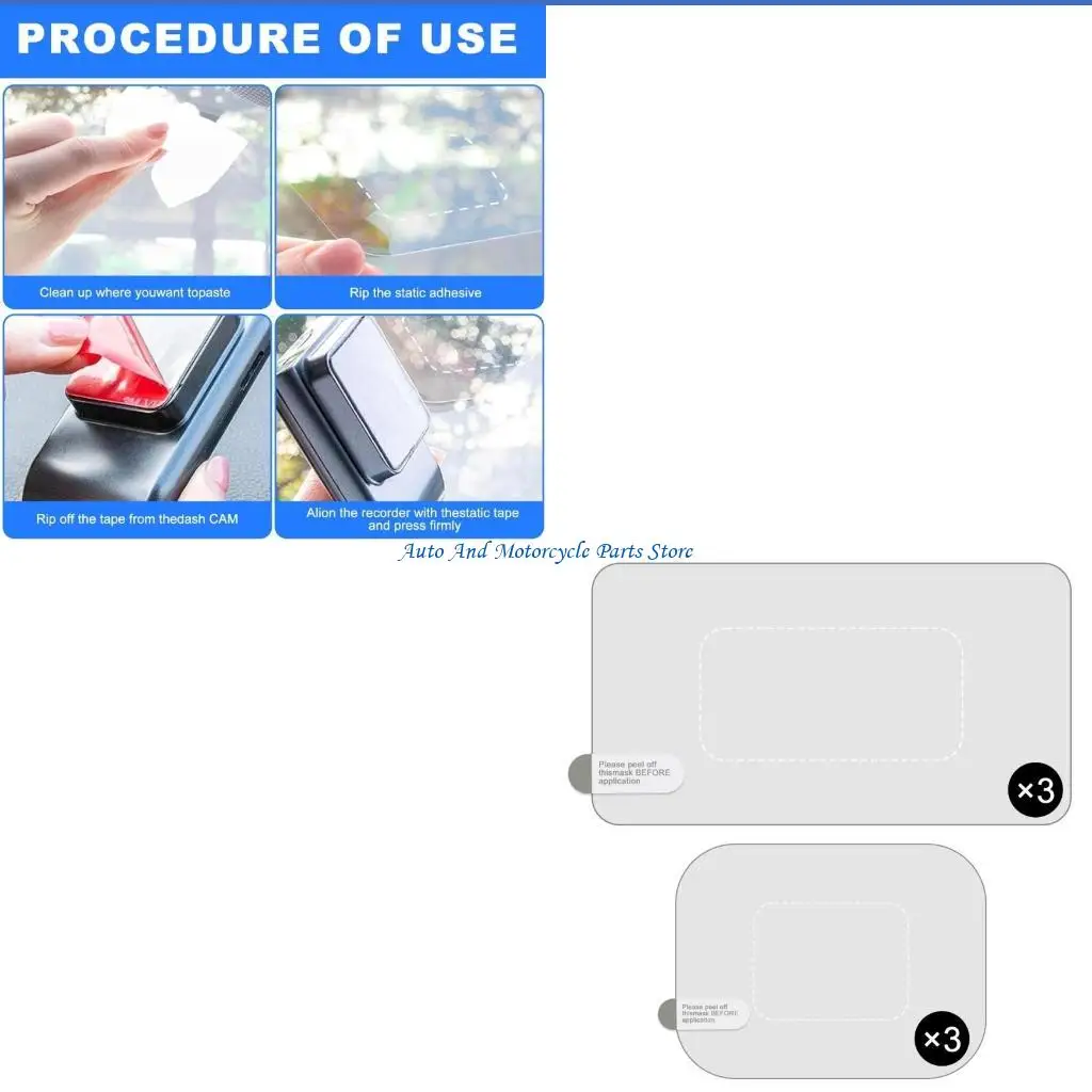 P9FD Electrostatic Windshield Film For Dashcam Camera Scratch Resistant Transparent Mounting Stickers Easy Installation 10pcs
P9FD Electrostatic Windshield Film For Dashcam Camera Scratch Resistant Transparent Mounting Stickers Easy Installation 10pcs