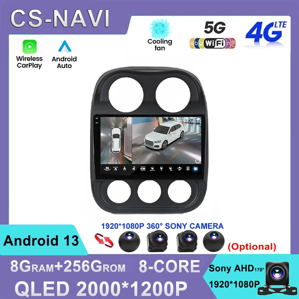 For Jeep Compass 2009 2010 2011 2012 2013 2014 2015 Android 13 Car Multimedia GPS Radio Player Built-in Carplay Cooling Fan RDS
For Jeep Compass 2009 2010 2011 2012 2013 2014 2015 Android 13 Car Multimedia GPS Radio Player Built-in Carplay Cooling Fan RDS