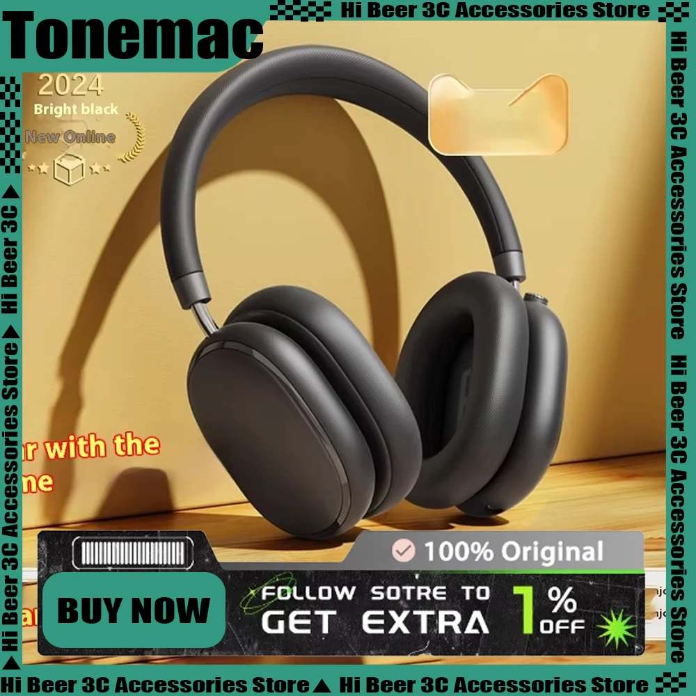 Tonemac H5 Bluetooth Беспроводные игровые наушники с активным шумоподавлением, гарнитура, сверхдлительный срок службы батареи, подарки для ПК, геймеров
Tonemac H5 Bluetooth Беспроводные игровые наушники с активным шумоподавлением, гарнитура, сверхдлительный срок службы батареи, подарки для ПК, геймеров