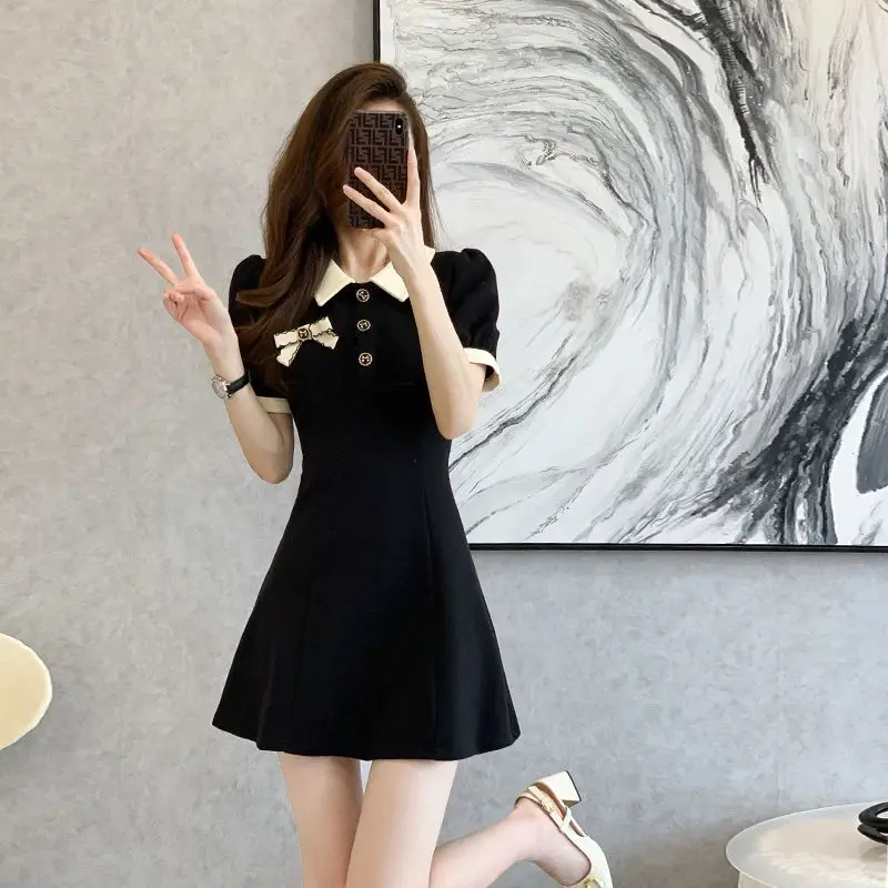 Small Fragrance Style Polo Collar Dress for Women 2025 Summer New Small Person with High-end Slim Black
Small Fragrance Style Polo Collar Dress for Women 2025 Summer New Small Person with High-end Slim Black