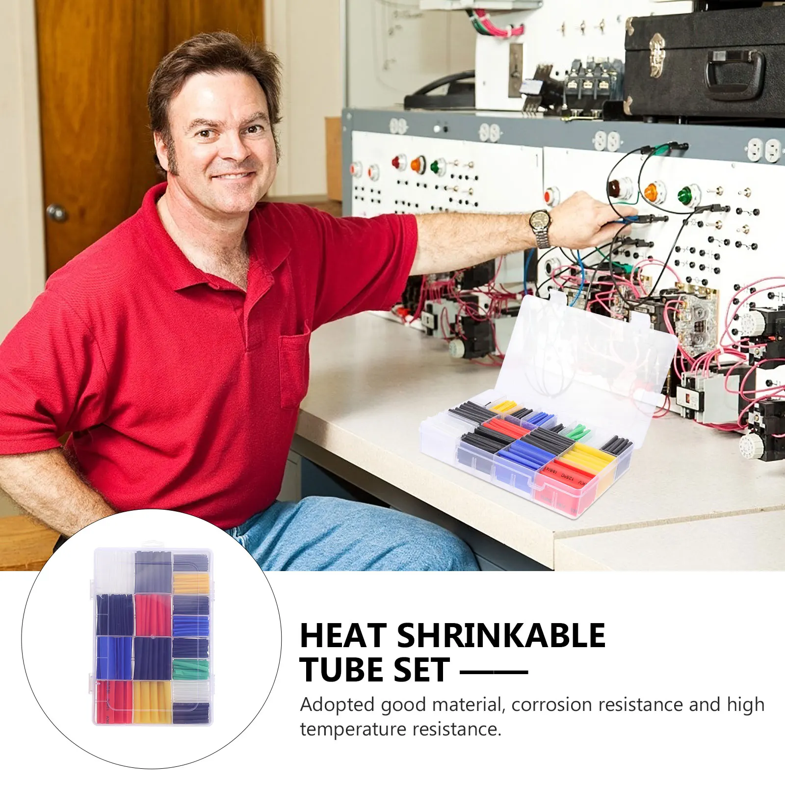 Heat Shrink Tubing Kit Cable Sleeves Wire Wrap Tube High Temp Corrosion Resistant Protect Cables Solder Connections Electrical
Heat Shrink Tubing Kit Cable Sleeves Wire Wrap Tube High Temp Corrosion Resistant Protect Cables Solder Connections Electrical