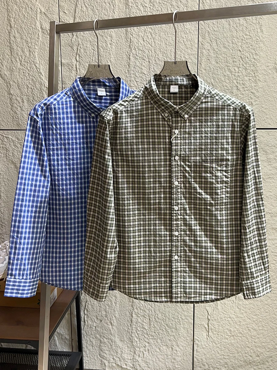 Retro Japanese Style Long Sleeve Shirt Coat for Men Pure Cotton Washed Plaid Turn-down Collar Versatile Spring Autumn Outerwear
Retro Japanese Style Long Sleeve Shirt Coat for Men Pure Cotton Washed Plaid Turn-down Collar Versatile Spring Autumn Outerwear