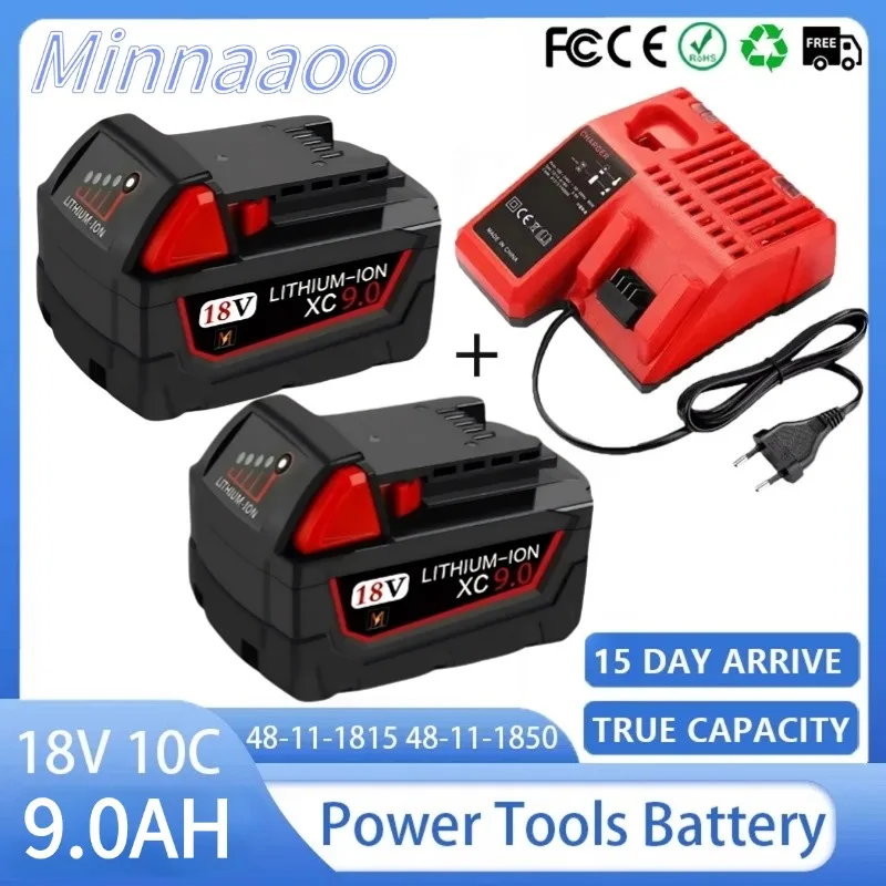 For Milwaukee FB High Performance Battery 9.0Ah 12.0Ah M18 FB12 Suitable for M18 ONEFHIWF34-0X FQID-0 FMTIW2F12-0 Power Tools
For Milwaukee FB High Performance Battery 9.0Ah 12.0Ah M18 FB12 Suitable for M18 ONEFHIWF34-0X FQID-0 FMTIW2F12-0 Power Tools
