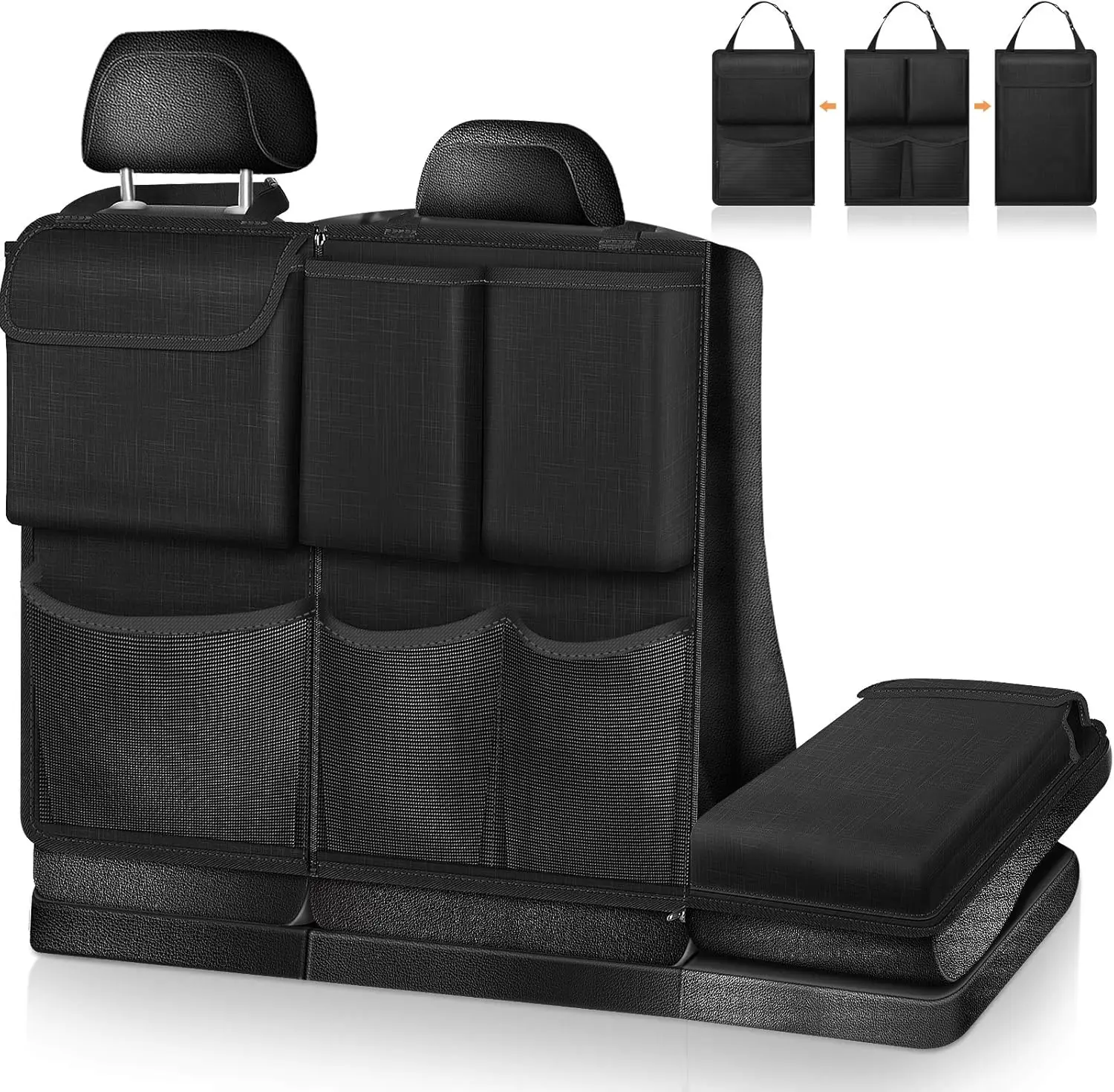 Car Trunk Organizer with Zippers, Detachable Seat Back Storage for SUVs, Jeeps, Vans - Black
Car Trunk Organizer with Zippers, Detachable Seat Back Storage for SUVs, Jeeps, Vans - Black