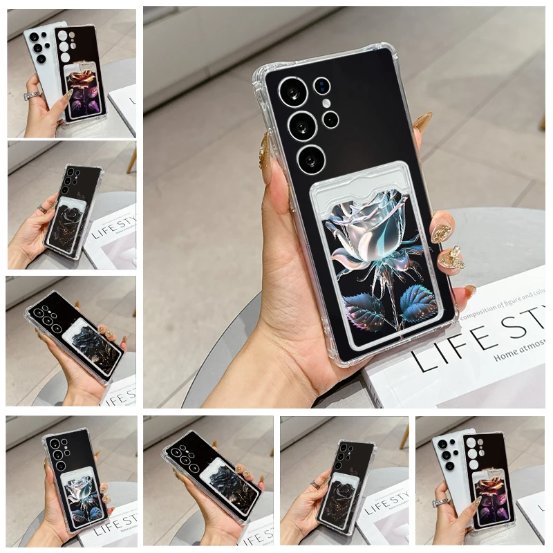 Fantasy Silver Rose for Samsung Galaxy S25 Ultra S20 FE S21 S22+ S23 Plus S24 S26 softshell Transparent card pack phone case
Fantasy Silver Rose for Samsung Galaxy S25 Ultra S20 FE S21 S22+ S23 Plus S24 S26 softshell Transparent card pack phone case