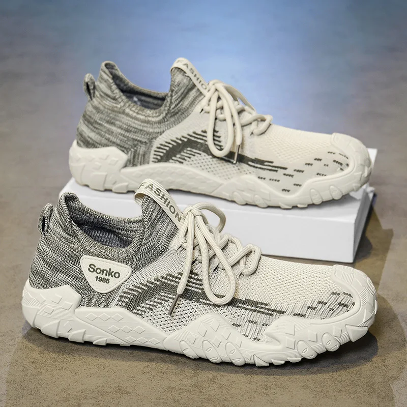 Men Gradient Knit Barefoot Sneakers Stretch Sock Collar Rugged Non Slip Sole Breathable Light Gym Outdoor Walking Casual Shoes
Men Gradient Knit Barefoot Sneakers Stretch Sock Collar Rugged Non Slip Sole Breathable Light Gym Outdoor Walking Casual Shoes