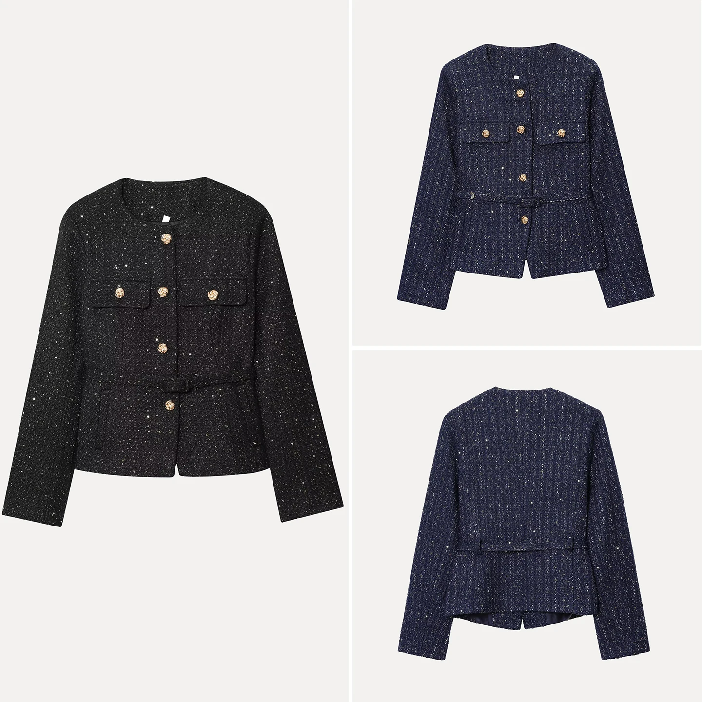 Ele iny Sequin Jaet Cozy Casual Knit Outerwear for Women Autumn 2025 Faion Stand Fit ort Coat by Z
Ele iny Sequin Jaet Cozy Casual Knit Outerwear for Women Autumn 2025 Faion Stand Fit ort Coat by Z