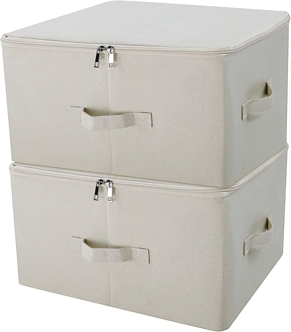 Collapsible Rigid Storage Bins with Lid, Shelves Clothes Storage Cubes, Tide Up Your Wardrobe, Beige, Set of 2
Collapsible Rigid Storage Bins with Lid, Shelves Clothes Storage Cubes, Tide Up Your Wardrobe, Beige, Set of 2