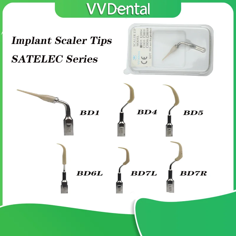 VV Dental Scaler Tips BD1/BD4/BD5/BD6L/BD7L Ceramic Implant Maintenance Fit SATELEC/DTE 5Pcs Kit
VV Dental Scaler Tips BD1/BD4/BD5/BD6L/BD7L Ceramic Implant Maintenance Fit SATELEC/DTE 5Pcs Kit