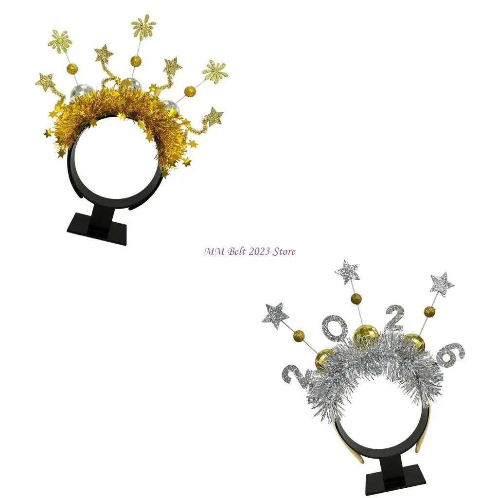 49ME Stylish 2026 Themed Headwear Golden Silver Design Hairband Holiday Photo Props
49ME Stylish 2026 Themed Headwear Golden Silver Design Hairband Holiday Photo Props