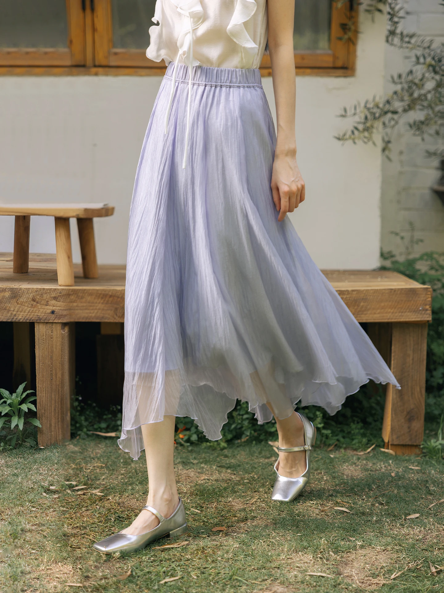 Annata Women's A-Line Midi Skirt Elegant Petal Driftiness High Waist Sweat Absorbent Polyester Fiber Nylon Blend Summer Skirt
Annata Women's A-Line Midi Skirt Elegant Petal Driftiness High Waist Sweat Absorbent Polyester Fiber Nylon Blend Summer Skirt